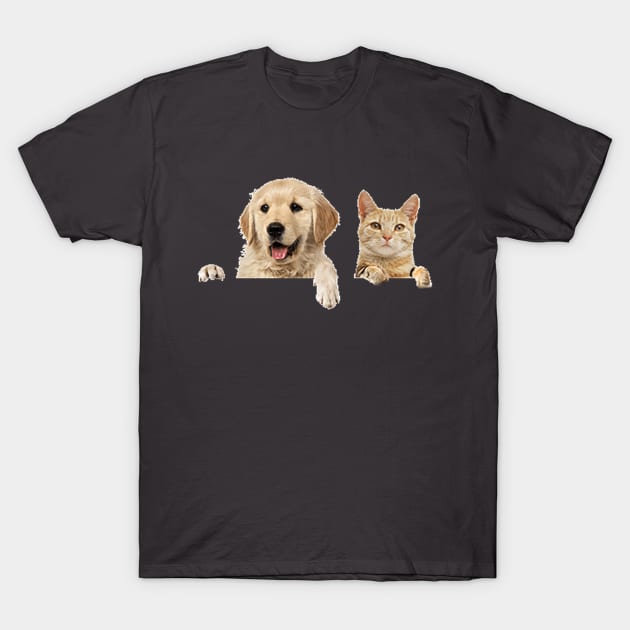 Dog & Cat T-Shirt by milicapetroviccvetkovic